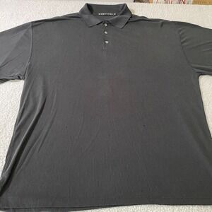 Baracuta Short Sleeve Button Up Polo Shirt Black Mens Size XXL Tee Men Collered